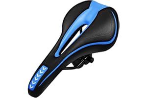 Gel Bike Seat for Men & Women, Mjkeomo Mountain Bike Saddle, Comfortable Bicycle Seats, Soft Cushion Padded, Waterproof Bike 