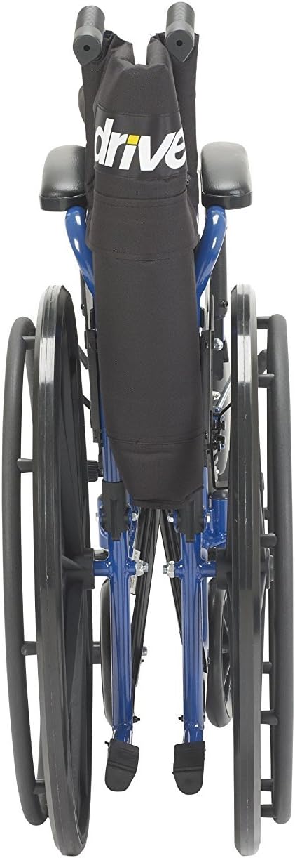 Drive Medical Blue Streak Wheelchair with Flip Back Desk Arms, Elevating Leg Rests, 16 Inch Seat: Health & Personal Care