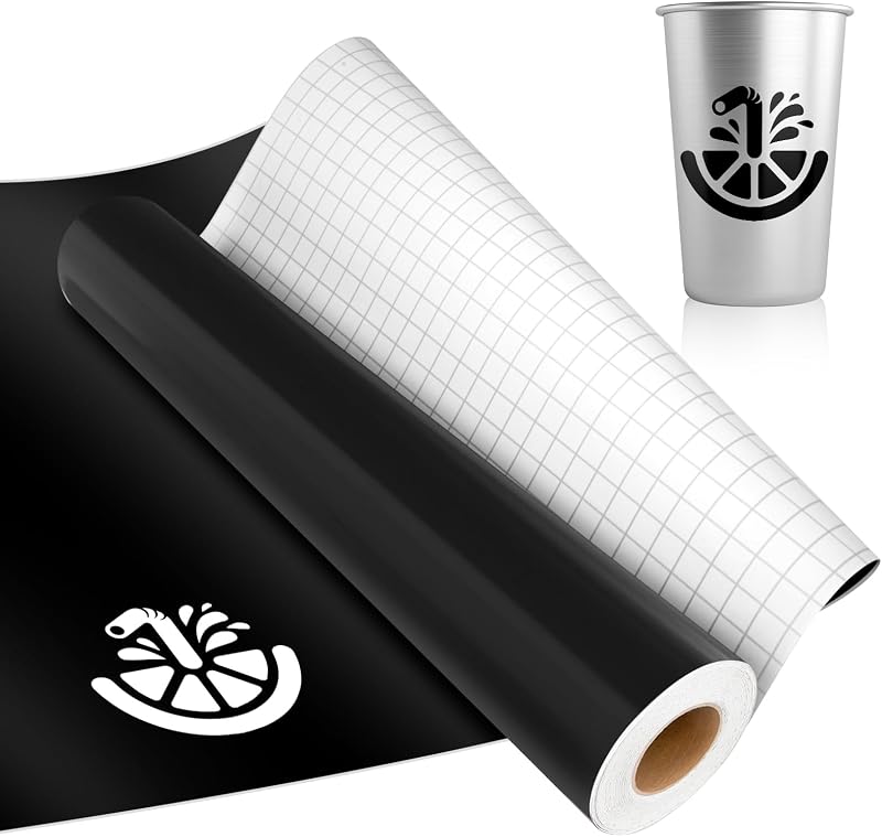IModeur Glossy Black Permanent Vinyl Roll 30.5 x 305 cm Adhesive