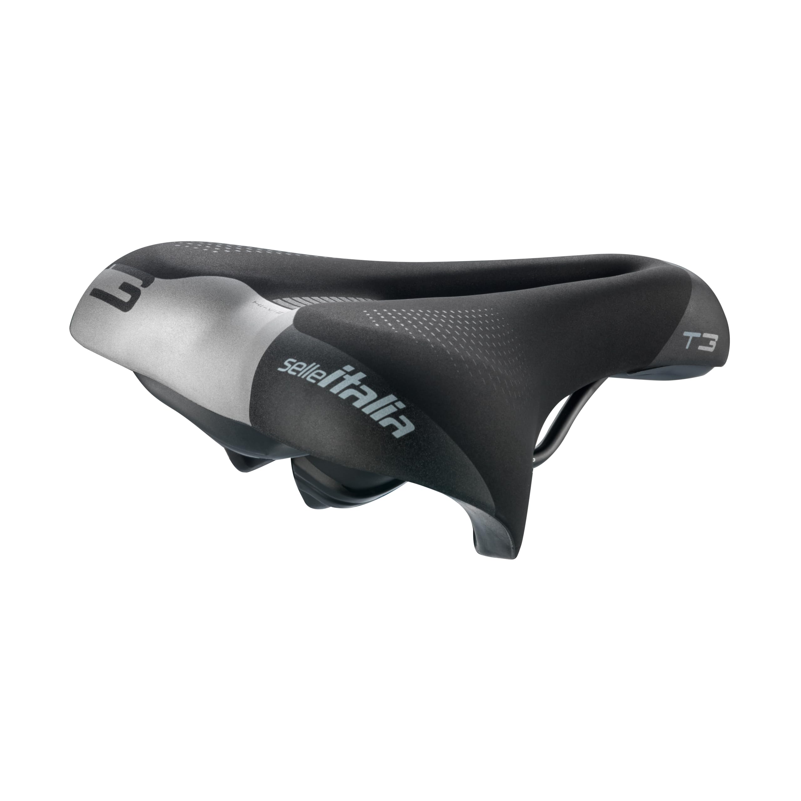 T3 Saddle 210x267mm (S2) Gel Flow Black - Weight: 480gr