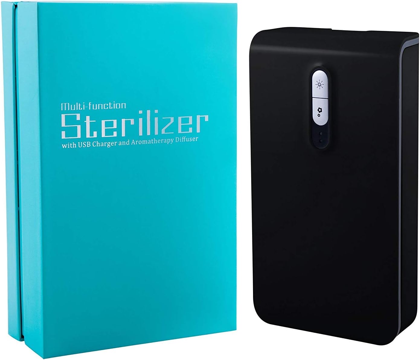 M3M Portable Cell Phone Sanitizer Multi-Use UV Sanitizer with USB Charger and Aromatherapy Diffuser UV Disinfection Light Scanner Cleans and Charges All Phones
