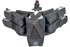 Valken Paintball 4+1 Harness -Holds 4 Pods Plus 1 Tank - Black