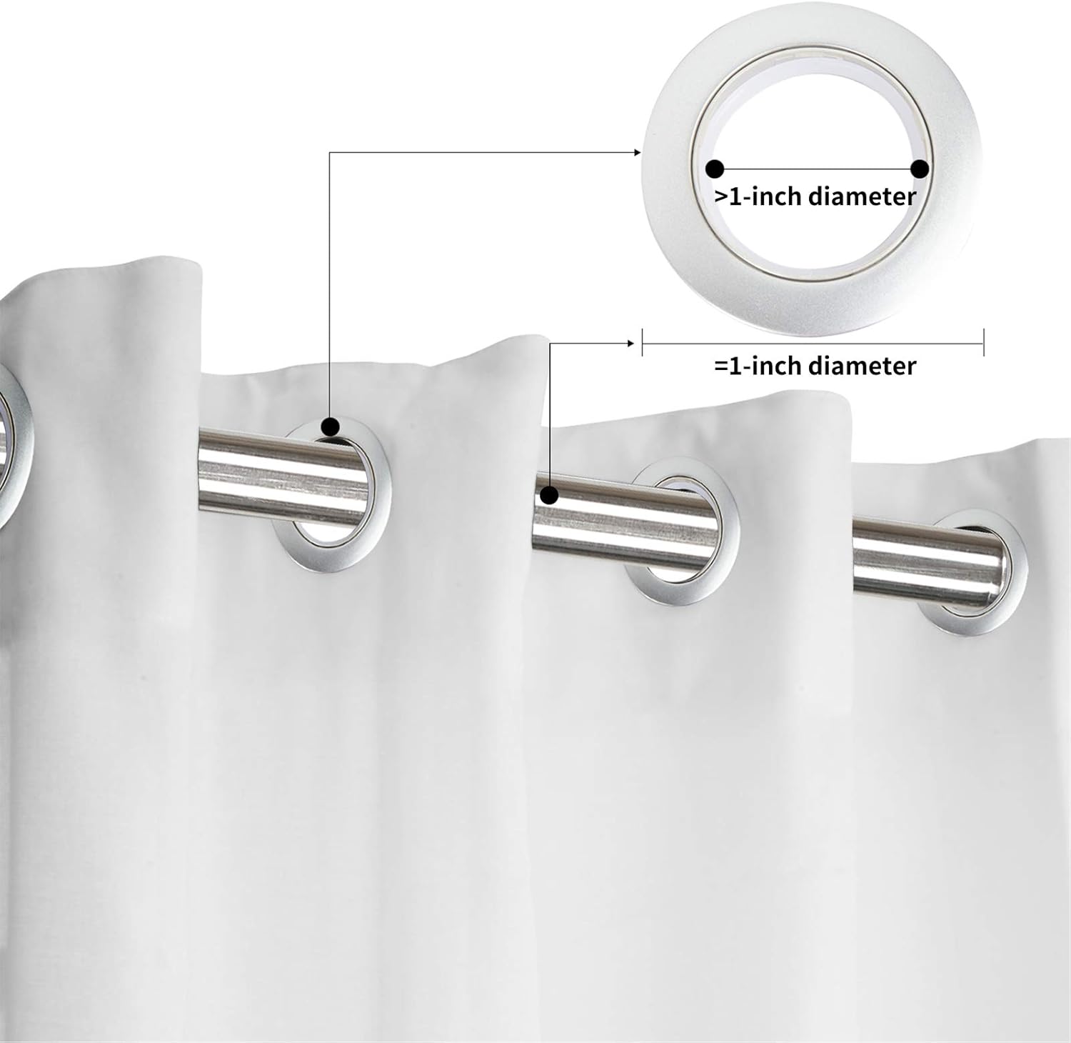 Curtain Rods for windows,Window Single Curtain Rod Set with Finials 30-44" Adjustable Curtain Rod Decorative Window Curtain Rod for Kitchen Bedroom Window Silver: Home Improvement