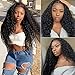 ISEE Hair Lace Front Wigs Human Hair for Black Women 150% Density 10A Mongolian 13x4 Lace Front Kinky Curly Wigs Pre Plucked with Baby Hair Natural Color (16