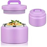 JXXM 8 Oz Thermo Food Jar for Hot & Cold Food for Kids, Insulated Lunch Containers Hot Food Jar,Leak-Proof Vacuum Stainless Steel Wide Mouth Lunch Soup Thermo for School (Purple)