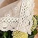 ColorBird Daisy Flower Cotton Linen Tablecloth Macrame Lace Dustproof Table Cover for Kitchen Dinning Pub Tabletop Decoration (Rectangle/Oblong, 55