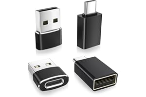 Basesailor USB to USB C Adapter with C Male to 3.0 Female Charger 4P,Thunderbolt 4 to Type A OTG Converter for MacBook,iPhone