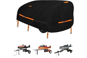 Kistrba 600D Log Splitter Cover, for 15-45 Ton Gas & Electric Powered Horizontal Log Splitters, 94"x49"x41" Waterproof Outdoor All-Weather Thickened, Tear-Resistant, Dustproof, Rainproof