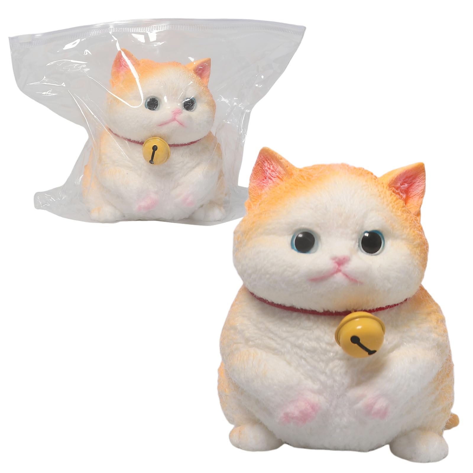 Photo 1 of 1pcs Big Squishy Cat Toy,Handmade Large Cute Soft Cat Funny Squeeze Toys for Stress Relief,Cat Shaped Squishy Toys,Cat Toy pet Simulation Cut cat Pinch Toy(1pcs Big cat-B)