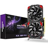AISURIX Radeon RX 580 Graphic Cards, 2048SP, Real 8GB, GDDR5, 256 Bit, Pc Gaming Radeon Video Card for AMD, 2XDP, HDMI, PCI E