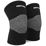 ProFitness Bamboo Knee Sleeve for Joint Pain Improved Circulation Compression – Effective Support for Running, Jogging,Workout, Walking, Hiking and Recovery (X-Large, Black)