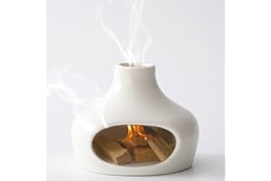 IVWOXO Palo Santo Holder, Handmade Ceramics Palo Santo Burner, Smudge Bowl for Meditation Yoga, Chimeneas Incense Holder, Incense Burner Zen Decor