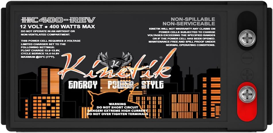 Kinetik Hc600 Rev 600 Watt 12v High Current Agm Car Audio Power Cell Battery Vehicle Electronics Gps Car Audio Video Installation Kinetik Hc600 Rev 600 Watt 12v High Current Agm Car Audio Power Cell Battery Vehicle Electronics Gps Car Audio Video Installation