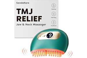 ZAYBUON SandoKare TMJ Relief Products Jaw, TMJ Relief Massager, Vibration and Heating, Ergonomic Multi-Needle Design TMJ Massage Tool, Effective Jaw & Neck Pain, Grinding and Clenching Teeth Relief, Green