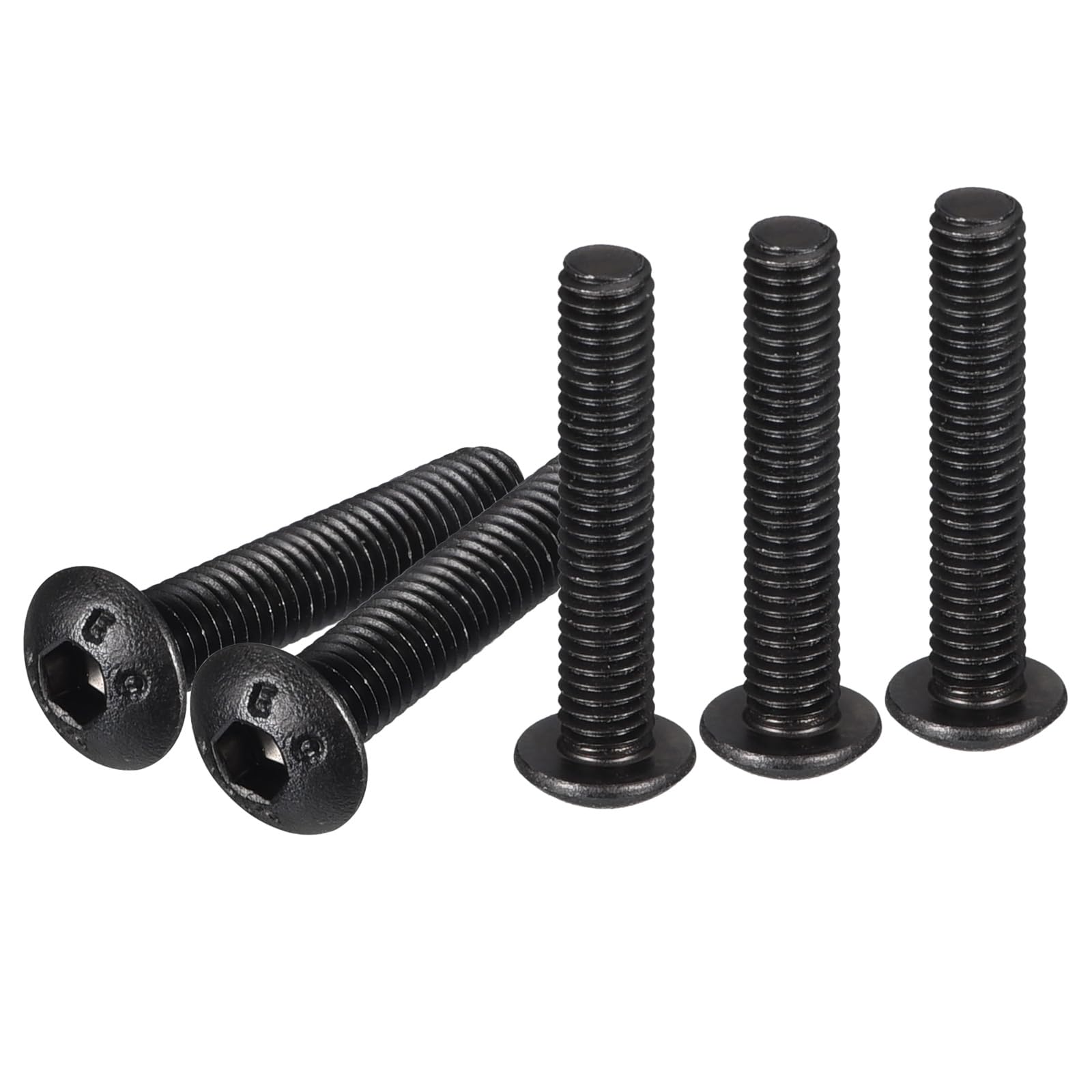 DTGN M3-0.5x16mm Button Head Socket Cap Screws - 100Pack - Good for Machine - Carbon Steel Black Oxide - Hex Drive Full Thread Fasteners