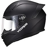 VCOROS Motorcycle Full Face Helmet for Unisex-Adults DOT Approved WS-609 Motorbike Street Bike Racing Helmets