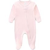 Babymine Baby Girl Boy Zipper Sleepers Clothes,Cotton Toddler Pajamas,Cute Onesie Outfits Newborn Footies