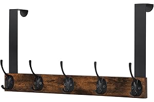 YINMIT Over The Door Hooks, Wooden Door Hanger, Door Hanger Hook, Over The Door Towel Rack, Door Coat Hanger, Door Coat Rack, Door Hooks for Hanging Towels, Clothes, Hats