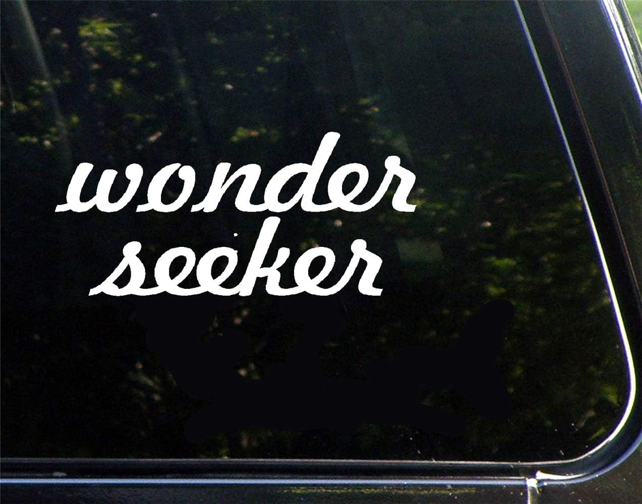 Car Decal Wonder Seeker - 7"x 3 3/4" - Bumper Sticker for Windows, Trucks, Cars, Laptops, Macbooks, Etc.