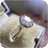 Oval Cut Bridal Ring Solitaire Rope Moissanite Engagement Ring for Women 925 Silver Plated Promise Gifts for Her Gold Knuckle Women Rings 10#