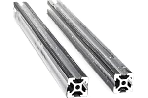 BLCCLOY 2Pcs 400mm 20 Series Aluminum Extrusion 2020 Series European Standard T Slot Extruded Aluminum Profiles Rail for 3D Printer Parts Linear Rail Aluminum Profile Extrusion Rail