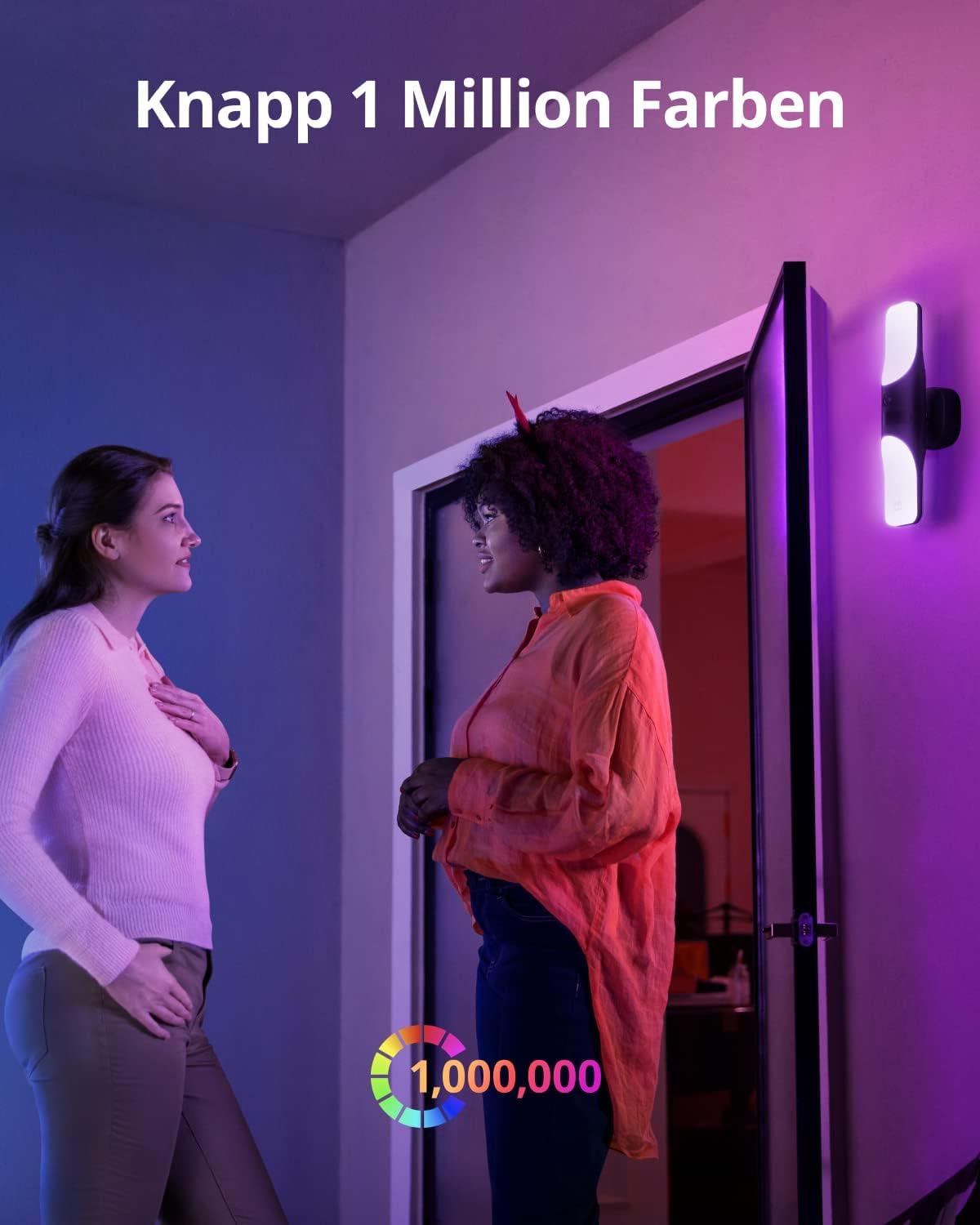 eufy Security Kabelgebundene Wall Light Cam S100, Außenleuchte mit Kamera, 2K Überwachung, 1200 Lumen, Farbige Nachtsicht, KI Erkennung, IP65 Wasserschutz, Gebührenfrei 5