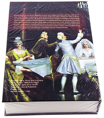 Hidden Safe Box Dictionary Secret Paper Book Cash Money Jewellery Lock Storage Container With Password/key (Pride and Prejudice---key open)
