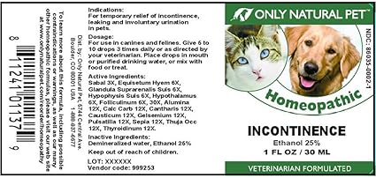 natural remedies for canine incontinence