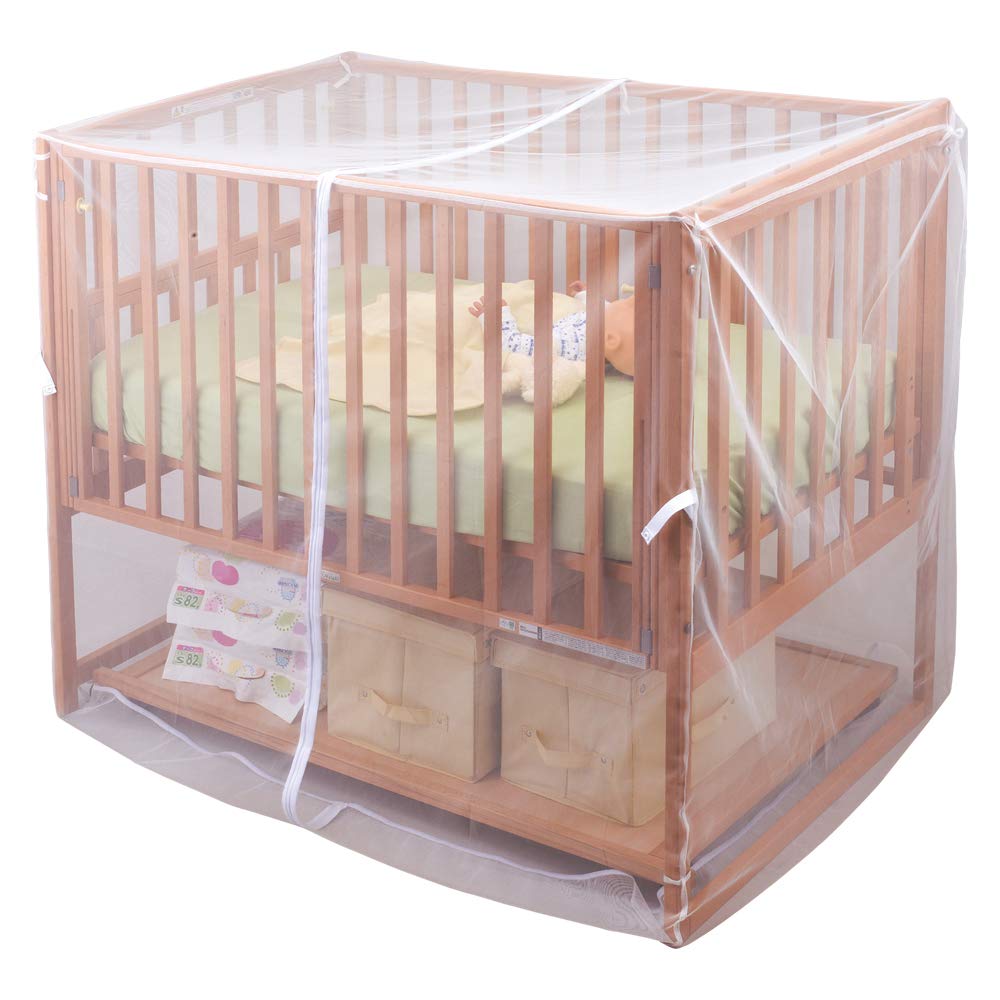 ダイヤ (Daiya) 蚊帳 ベビーベッドかや 横130㎝ x 高さ120㎝ x 幅77㎝ エアコン 冷房 風除け 蚊 虫除け レギュラーサイズベッド ハイタイプ対応 030064 ホワイト商品画像