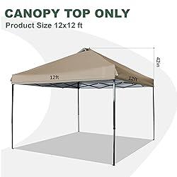 JANCANOPY 12x12 Canopy Replacement Top with Air