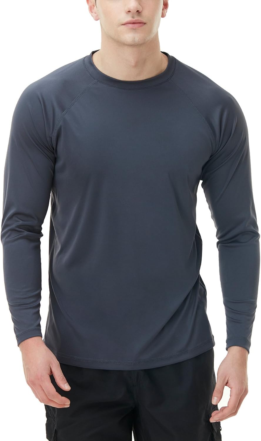 TSLA Men's Rashguard Swim Shirts, UPF 50+ Loose-Fit Long Sleeve Shirts, Cool Running Workout SPF/UV Tee Shirts: Clothing
