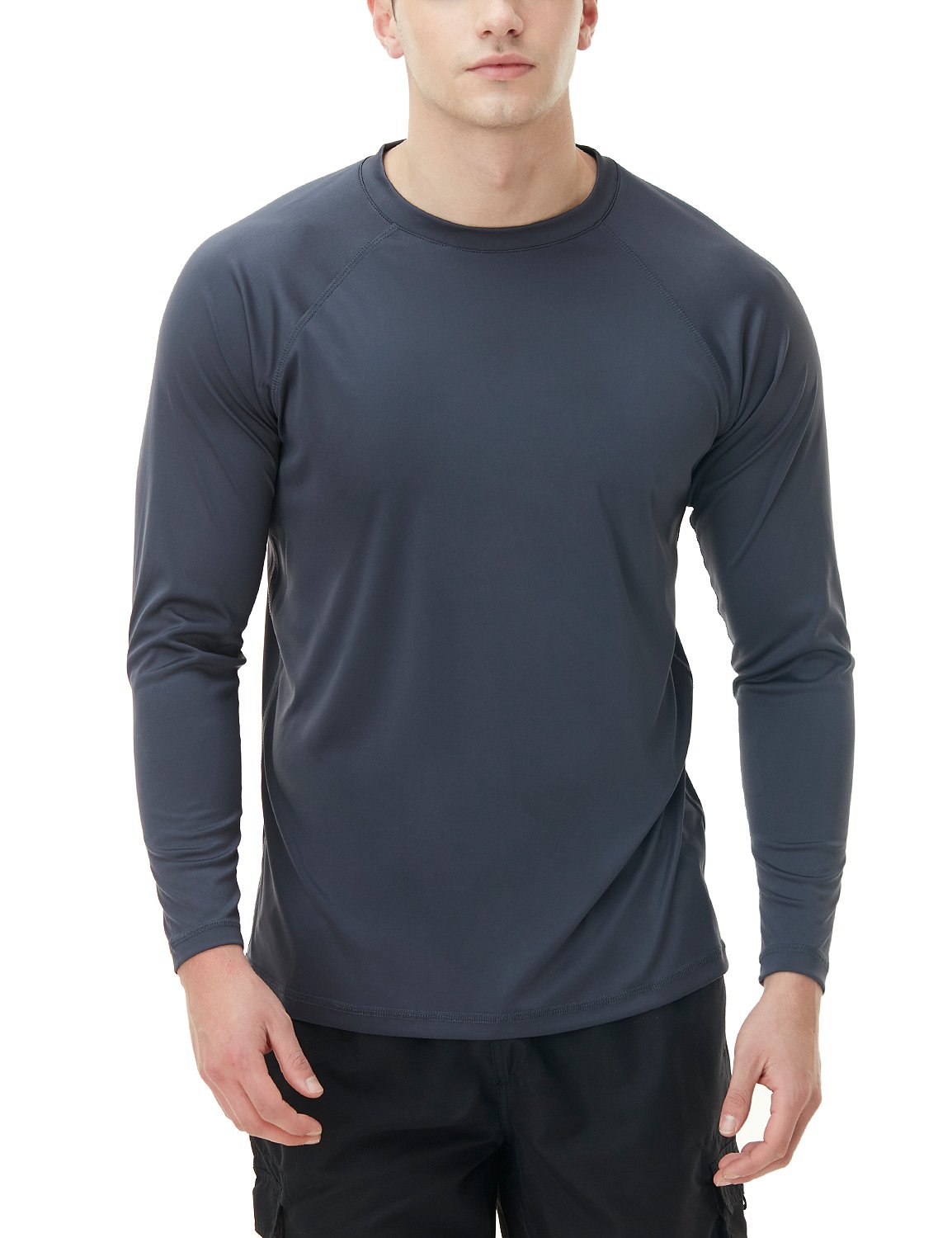 TSLA 1 or 2 Pack Men's Rashguard Swim Shirts, UPF 50+ Loose-Fit Long Sleeve Shirts, Cool Running Workout SPF/UV Tee Shirts