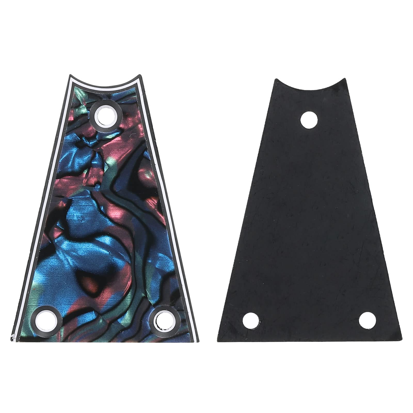 PATIKIL Guitar Rod Cover Plate 3 Holes Multicolor for Electric Guitar Bass Accessory 2pcs