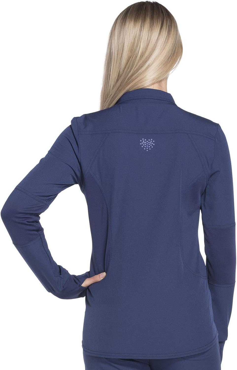 HeartSoul HS315 Women's Zip Front Warm-Up Solid Scrub Jacket: Clothing