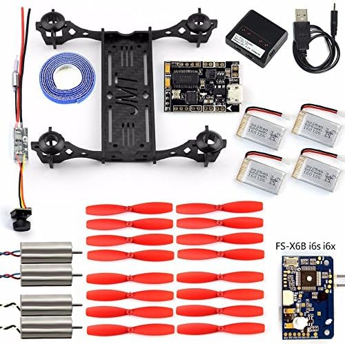 Fly sky DIY Mini Carbon Fiber Frame Kit 100mm R6DSM Receiver F3+OSD Flight Control Motor VTX+CAMERA TX for RC Quadcopter