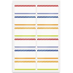 Avery No-Iron Fabric Name Labels, Playful Stripes