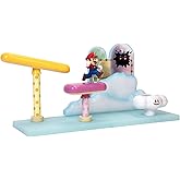 Super Mario Cloud World Diorama Set with 2.5" Running Mario Action Figure