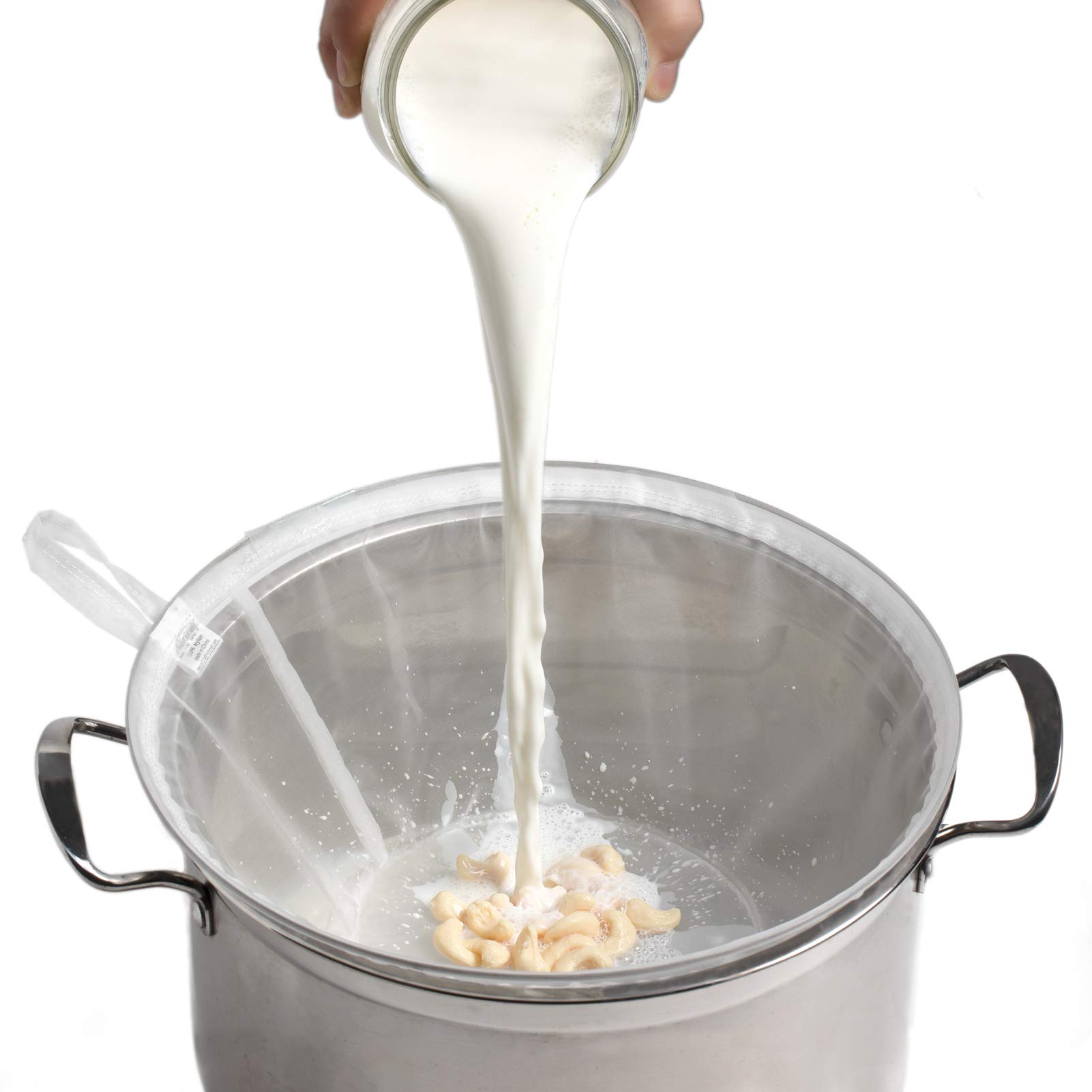 TENRAI Jumbo Oversize Nut Milk Bag， Multiple Usage Reusable Food Strainer Almond Milk Bags/Soy Milk - Cold Brew Coffee/Juices Filter/Yogurt（Large）