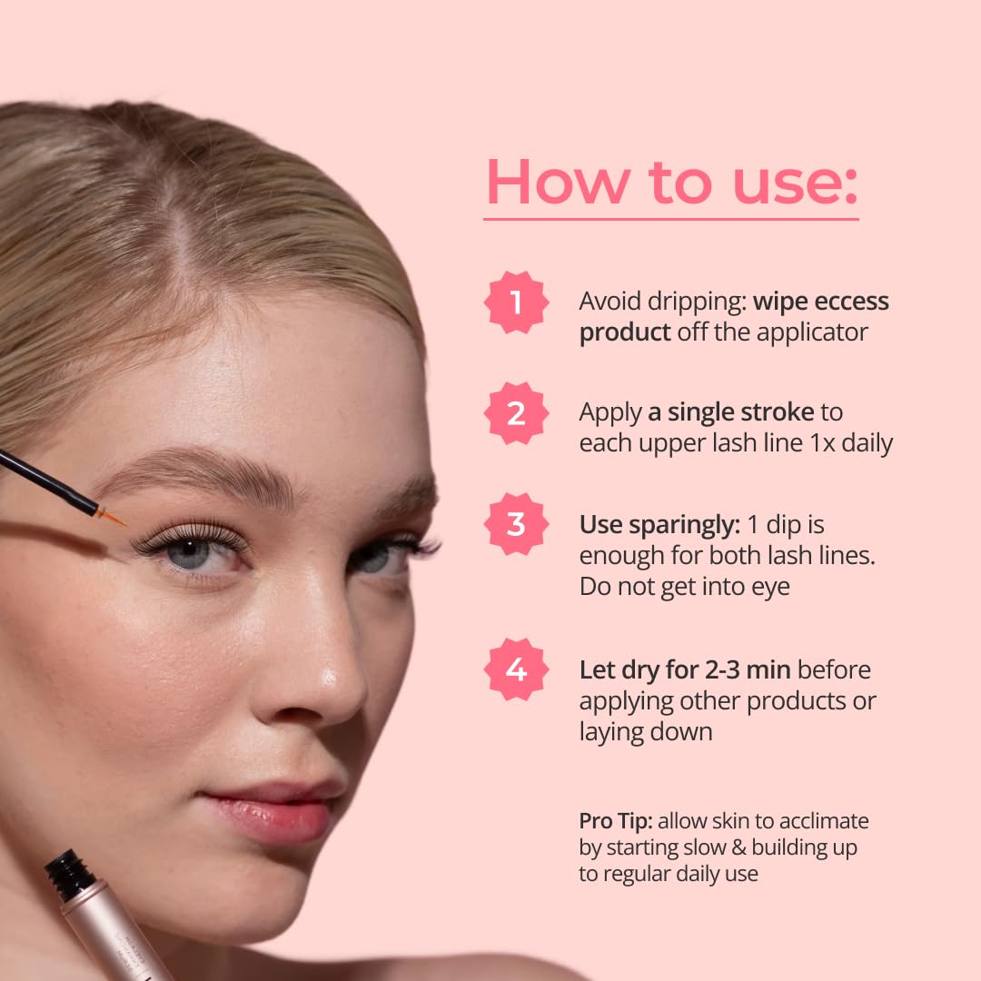 ForChics Eyelash Growth Serum - Prostaglandin-Free Lash Enhancing Serum for Longer, Thicker Lashes and Brows- Natural Formula, Visible Results in 2 Weeks - Vegan, Hormone-Free 0.10 fl. oz / 3ml