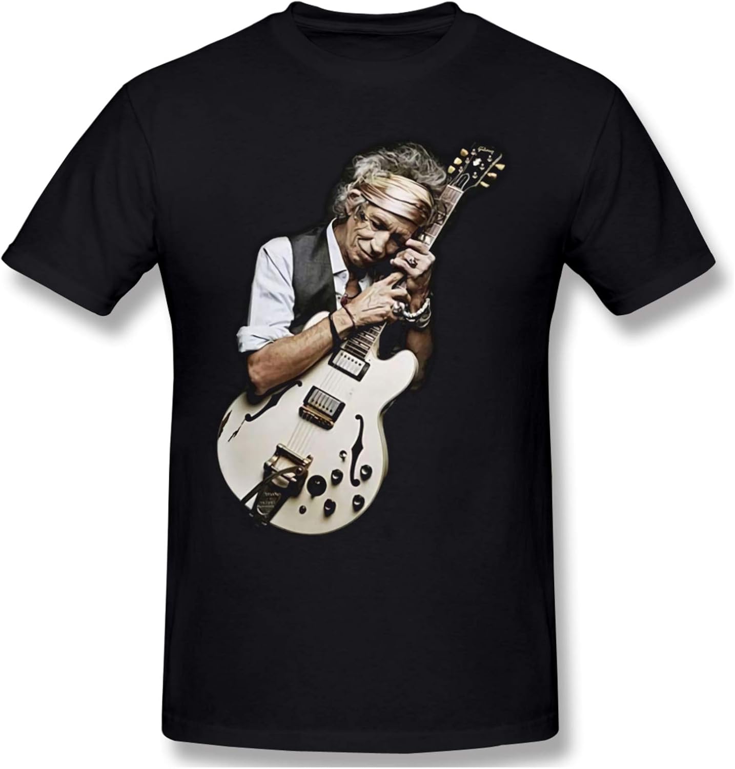 Keith Richards Men’s Classic Funny Short Sleeve Round Neck T-Shirt