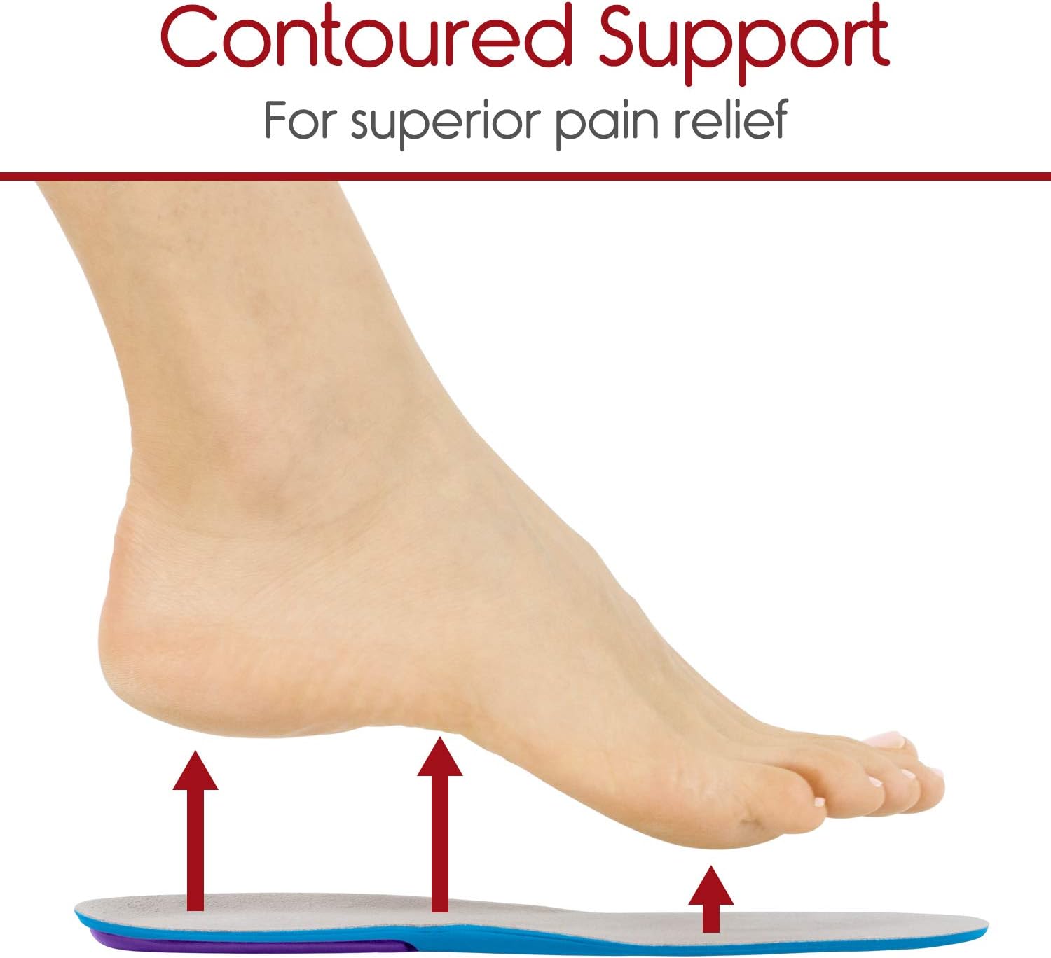 Envelop Gel Insoles - Shoe Inserts for Walking, Running, Hiking - Full Length Orthotics for Men, Women - Cushion Soles for Heels, Arch Support, Plantar Fasciitis, Massaging Flat Feet - Fits Work Boots: Health & Personal Care