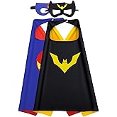 KARAZZO Kids Capes and Masks Boys Girls Costumes for Halloween Christmas Cosplay Dress Up