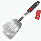 Stainless Steel Spatula Turner, Metal Spatula for Kitchen Use,VOVOLY Heavy Duty Cooking Spatula, Wide Blade with Beveled Edge