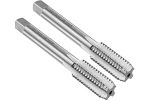 uxcell 2pcs Hand Plug Tap 1/2"-13 UNC 2B Left Hand Thread Plug Style Taps Straight Flute Screw Tapping Threading Tool High Sp