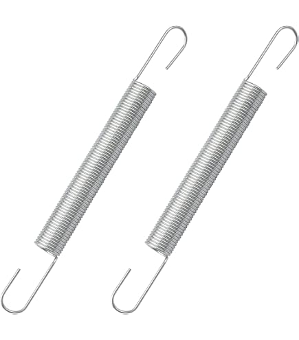 Resorte De Extensión De Acero: 300 Mm De Largo, 7 Mm Diámetro, 0.6 Mm Alambre – 2 Piezas Para Reparaciones Y Bricolaje