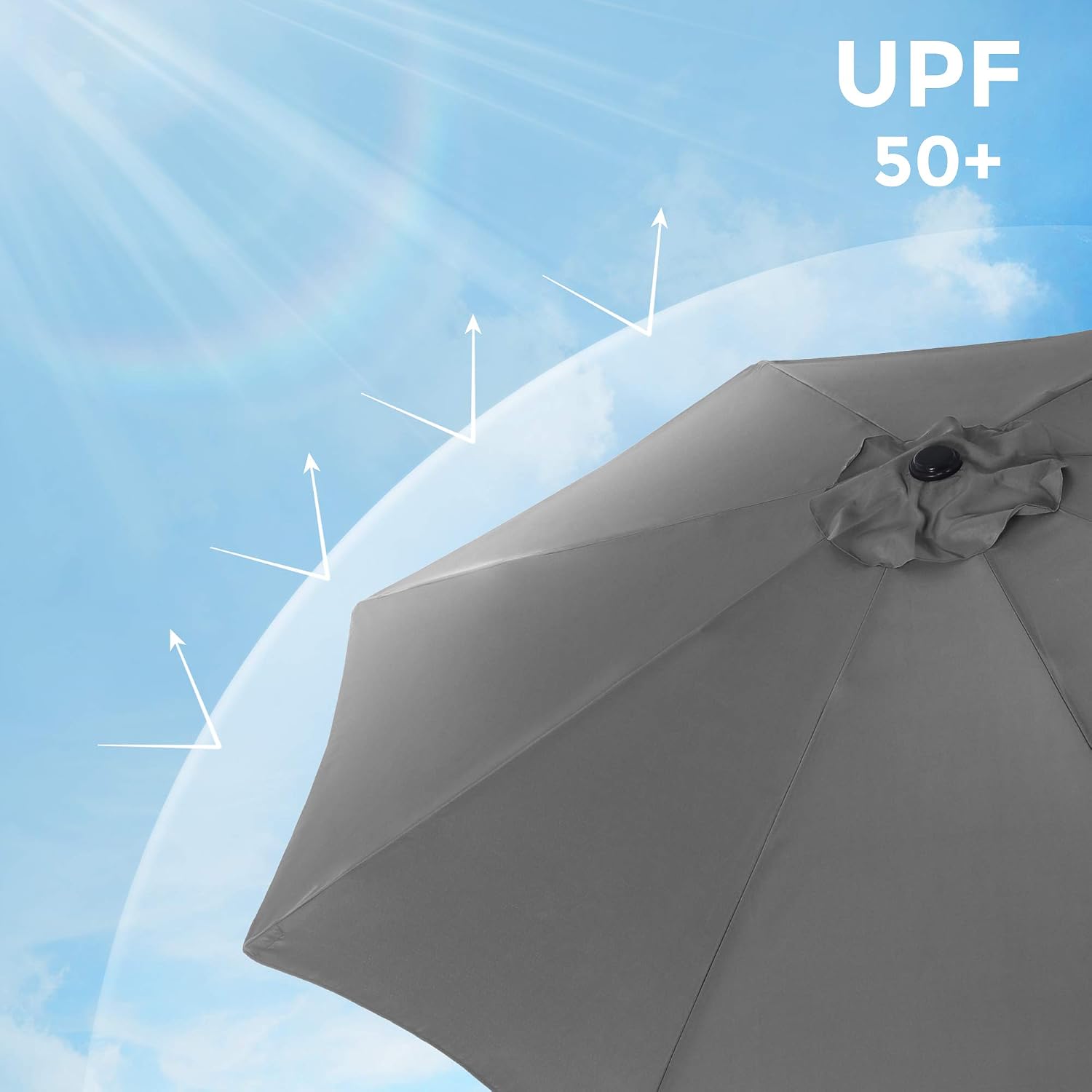 SONGMICS 2.7 m Garden Parasol Umbrella, UPF 50+, Sun Shade, 30° Tilt in 2 Directions - Image 4