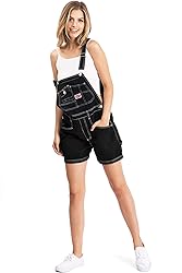 Revolt Women's Juniors Classic Twill Short Overalls