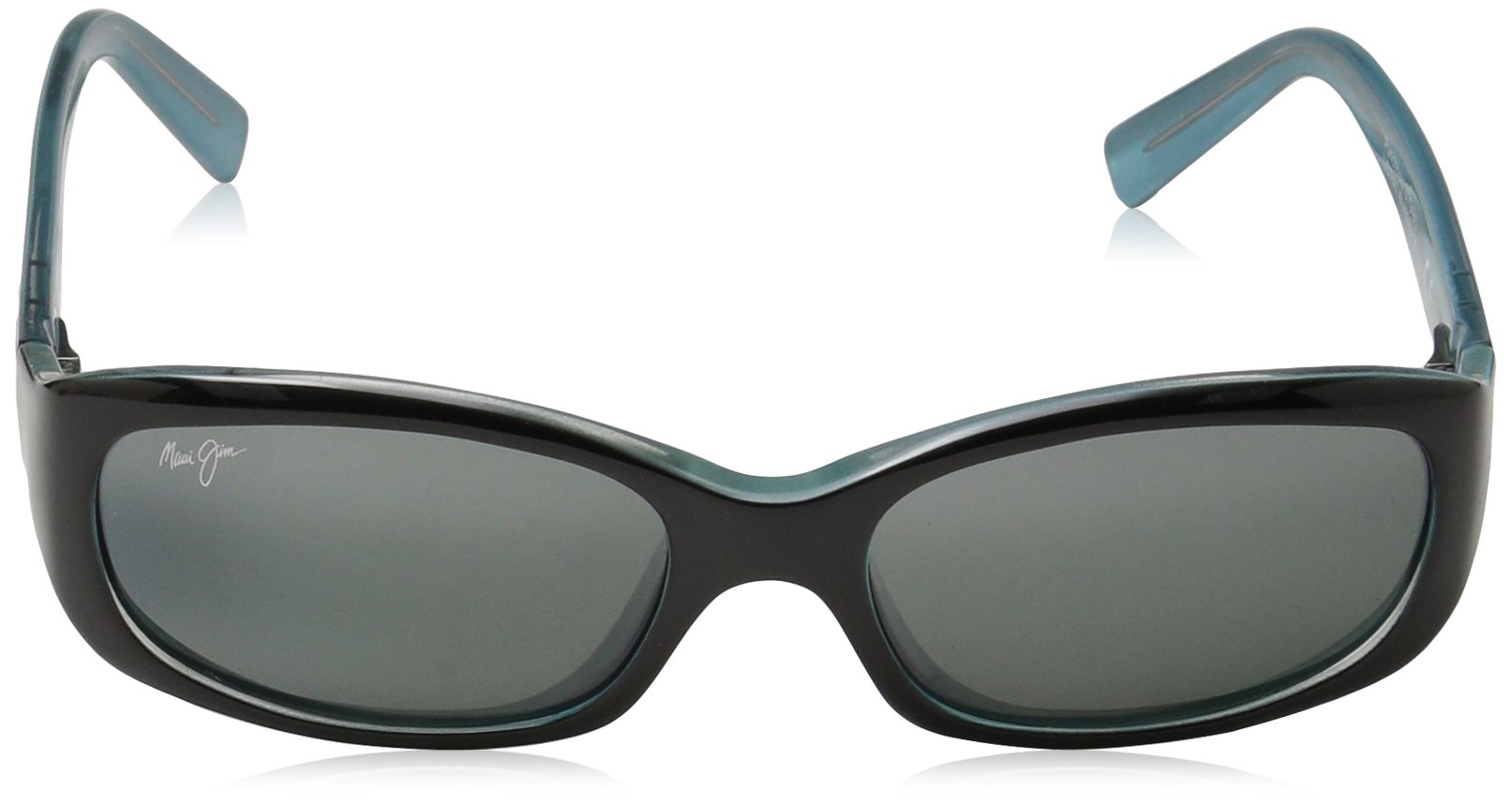 Maui Jim Women's Punchbowl Polarized Rectangular Sunglasses, Black Blue