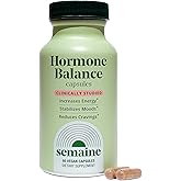 Semaine Hormone Balance – Clearer Skin, Enhanced Moods, Deeper Sleep & Happier Hormones. Hormone-Free, Vegan Capsule, Multi-Symptom Support (60 ct)