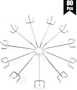 AHUNTTER 80PCS 10cm Metal Pegboard Hooks Heavy Duty Wall Display Silver view 4